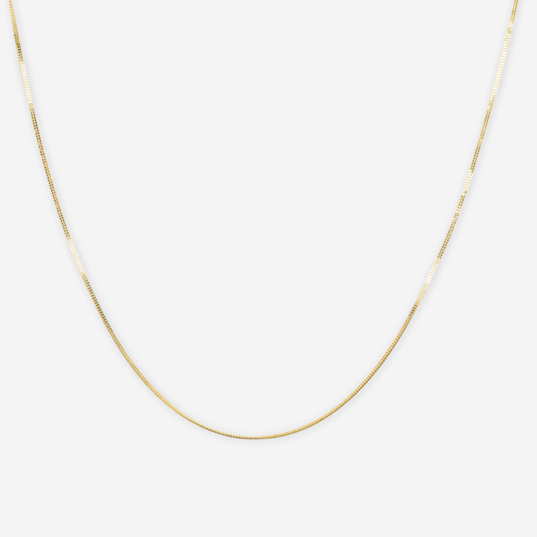 Double Box Chain 40cm - 18ct Solid Gold