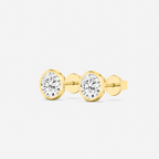 Lab-Grown Diamond Round Cut Bezel Stud Earrings