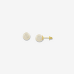 Natural Pearl Stud Earrings 6mm – 18ct Yellow Gold