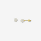 Natural Pearl Stud Earrings 3mm – 18ct Yellow Gold
