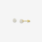 Natural Pearl Stud Earrings 4mm – 18ct Yellow Gold