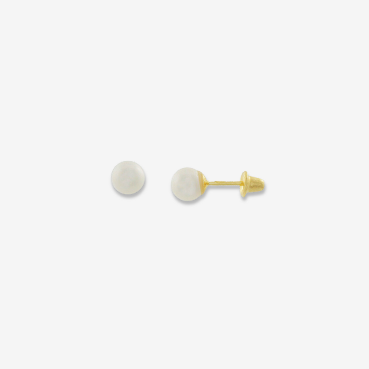 Pendiente Perla Natural Oro Amarillo 18ct 4mm