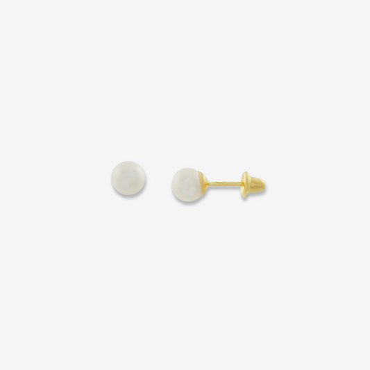 Pendiente Perla Natural Oro Amarillo 18ct 4mm