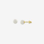 Natural Pearl Stud Earrings 4mm – 18ct Yellow Gold
