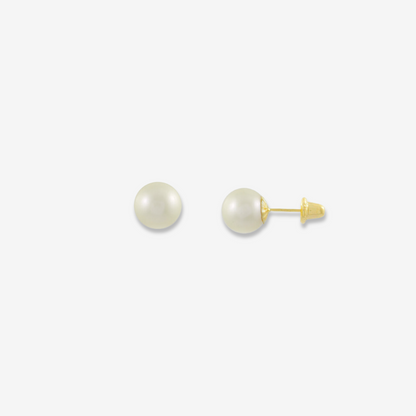 Pendiente Perla Natural Oro Amarillo 18ct 7mm