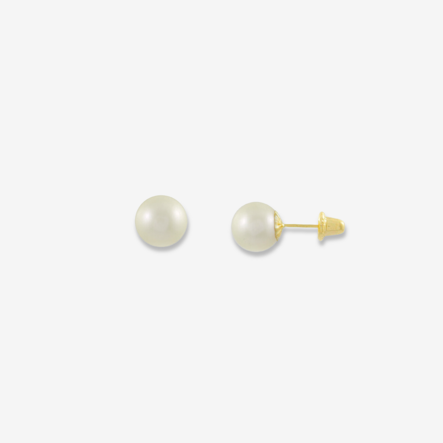 Pendiente Perla Natural Oro Amarillo 18ct 8mm