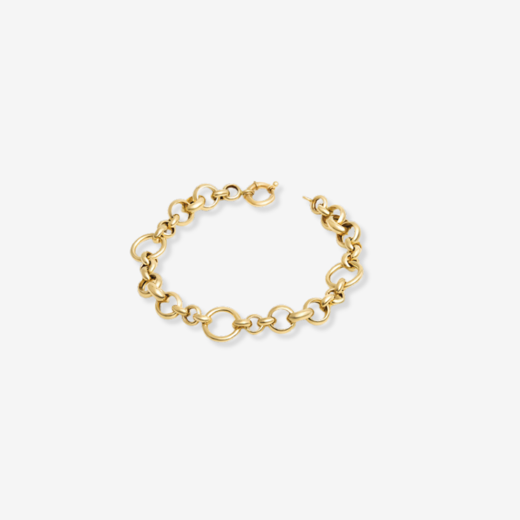 Rolo Link Bracelet – 18ct Solid Gold