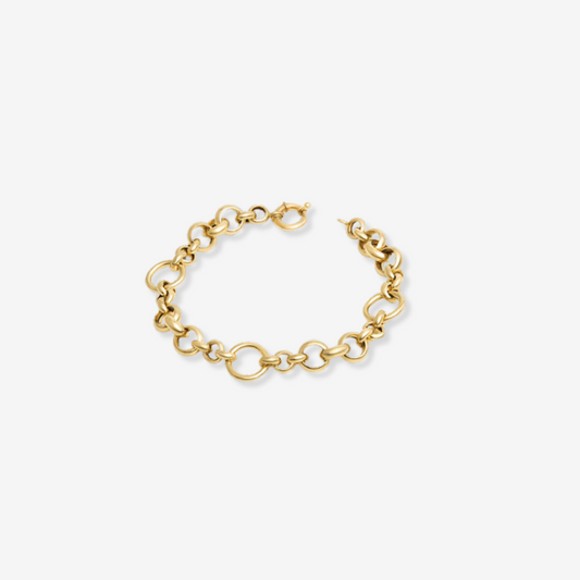 Rolo Link Bracelet – 18ct Solid Yellow Gold
