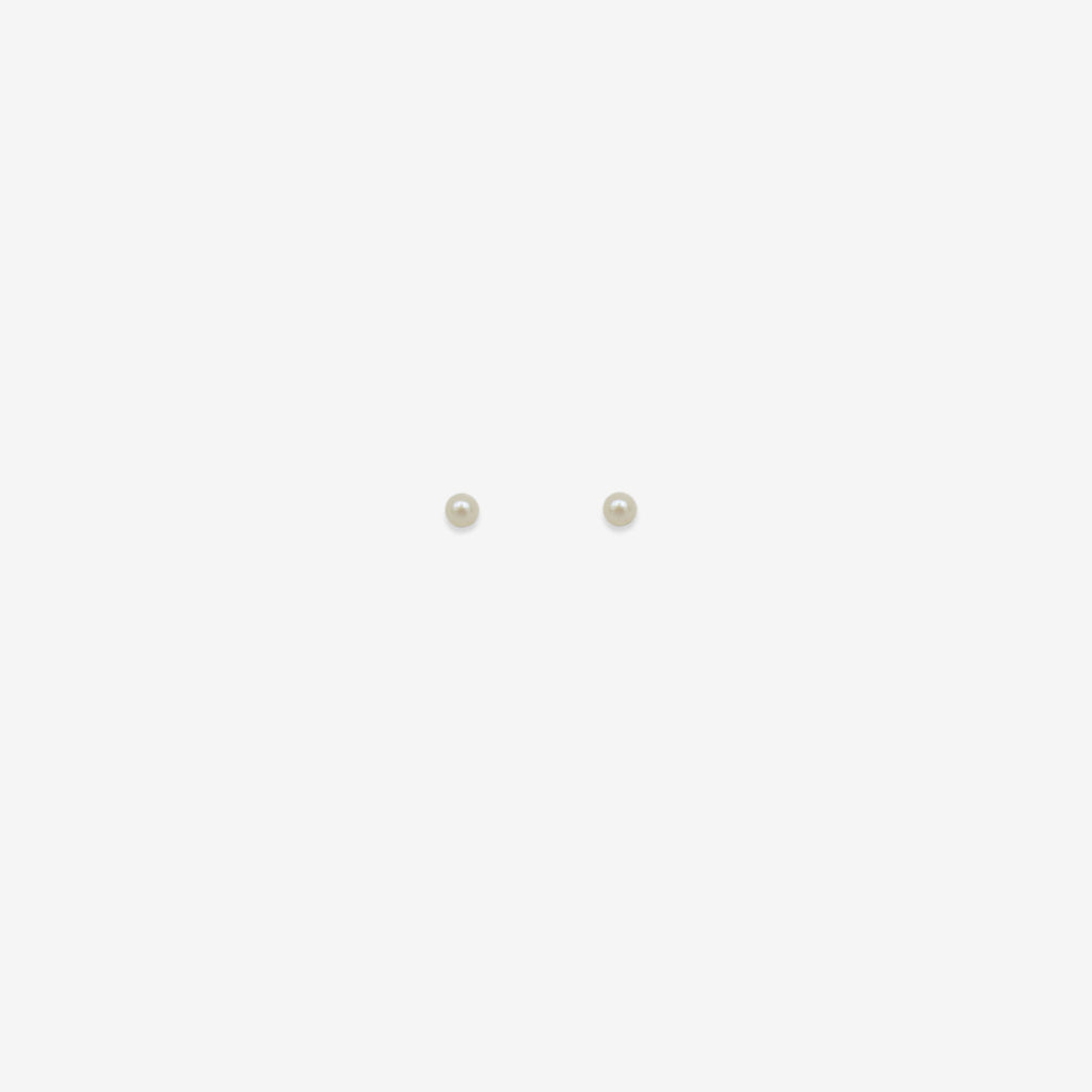 Natural Pearl Stud Earrings 3mm – 18ct Yellow Gold
