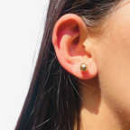Sphere Stud Earrings 7mm – 18ct Yellow Gold