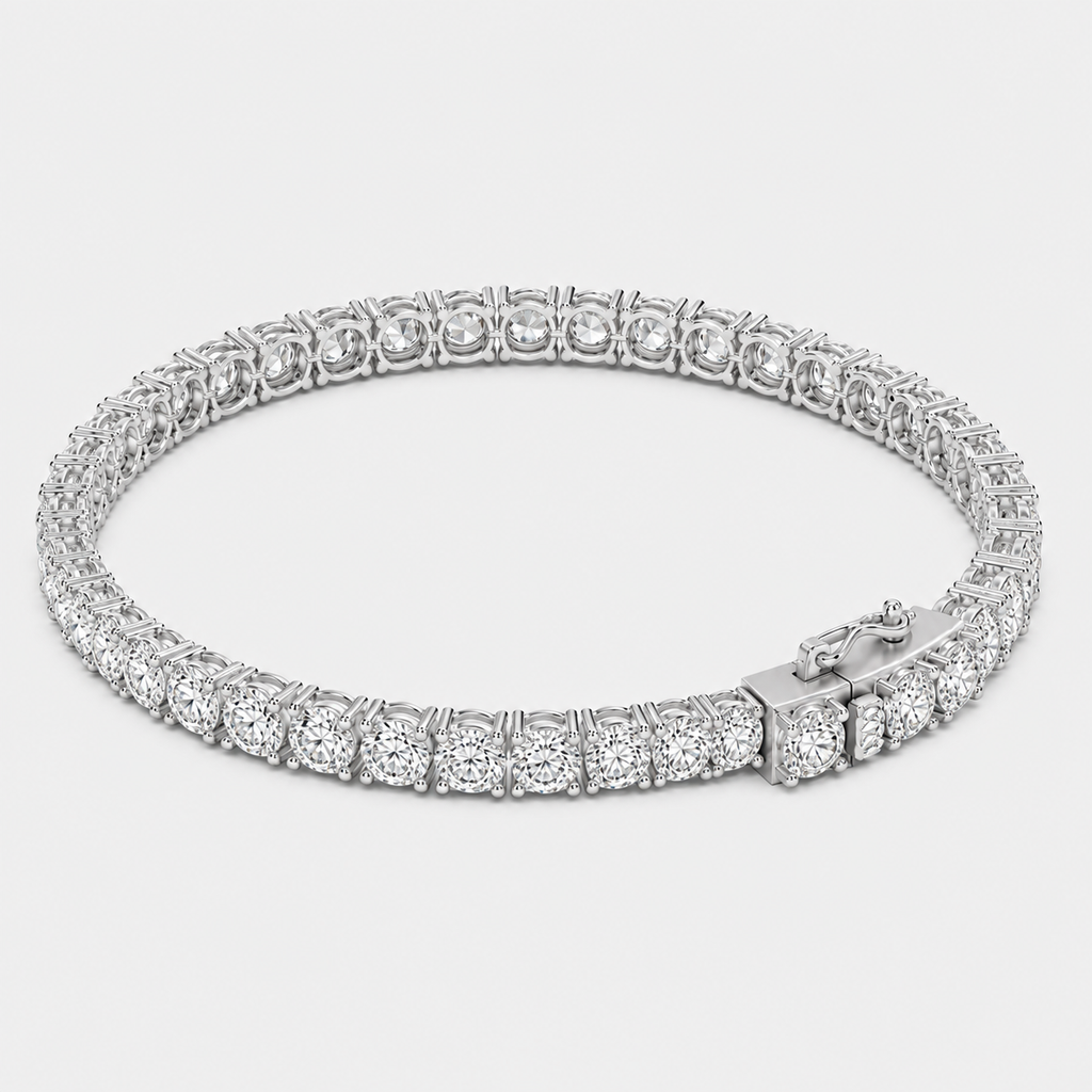 10ct Lab-Grown Diamond Tennis Bracelet
