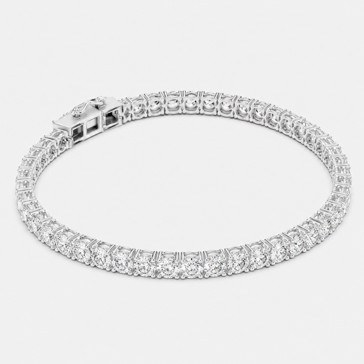 7ct Lab-Grown Diamond Tennis Bracelet