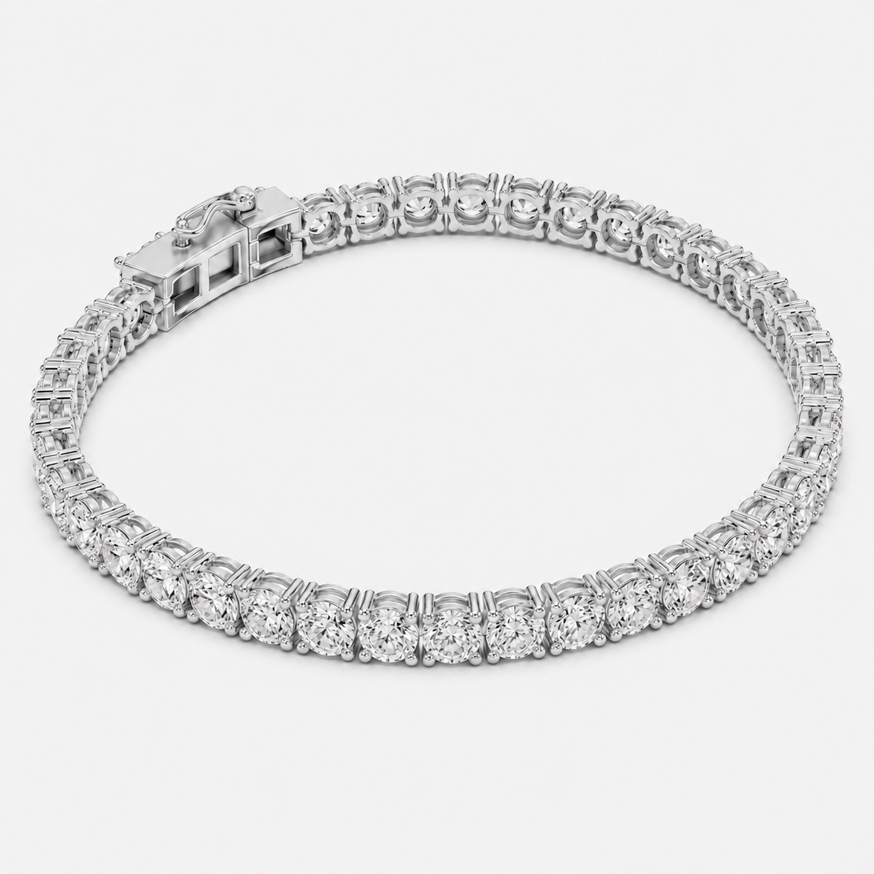 8ct Lab-Grown Diamond Tennis Bracelet