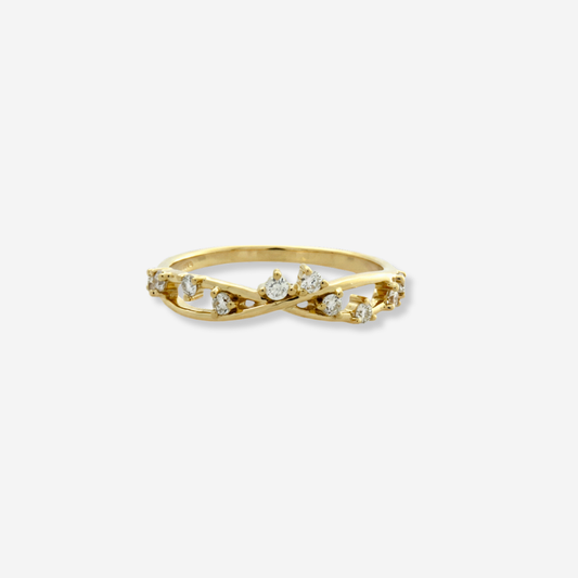 Lab - Grown Diamond Round Cut Ring - 9ct Yellow Gold