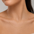 Box Bead Chain 40cm - 18ct Solid Gold