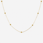 Paperclip Bead Chain 40cm - 18ct Solid Gold