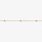 Paperclip Bead Chain Bracelet 19cm - 18ct Solid Gold