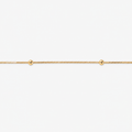 Box Bead Chain Bracelet 19cm - 18ct Solid Gold