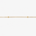 Box Bead Chain Bracelet 19cm - 18ct Solid Gold