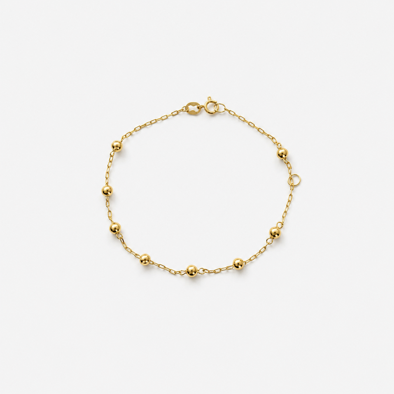 Kids Bead Bracelet 3mm – 18ct Solid Yellow Gold