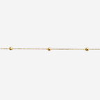 Paperclip Bead Chain 45cm - 18ct Solid Gold