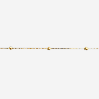 Paperclip Bead Chain 45cm - 18ct Solid Gold