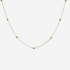 Paperclip Bead Chain 45cm - 18ct Solid Gold