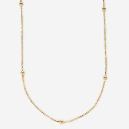 Box Bead Chain 50cm - 18ct Solid Gold