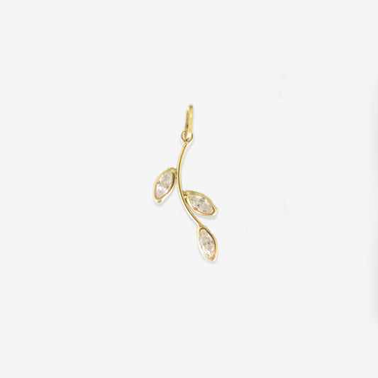 Branch Signature Zirconia Pendant – 18ct Yellow Gold