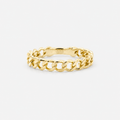 Classic Curb Chain Ring - 9ct Yellow Gold