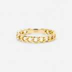 Classic Curb Chain Ring - 9ct Yellow Gold