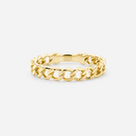 Classic Curb Chain Ring - 9ct Yellow Gold