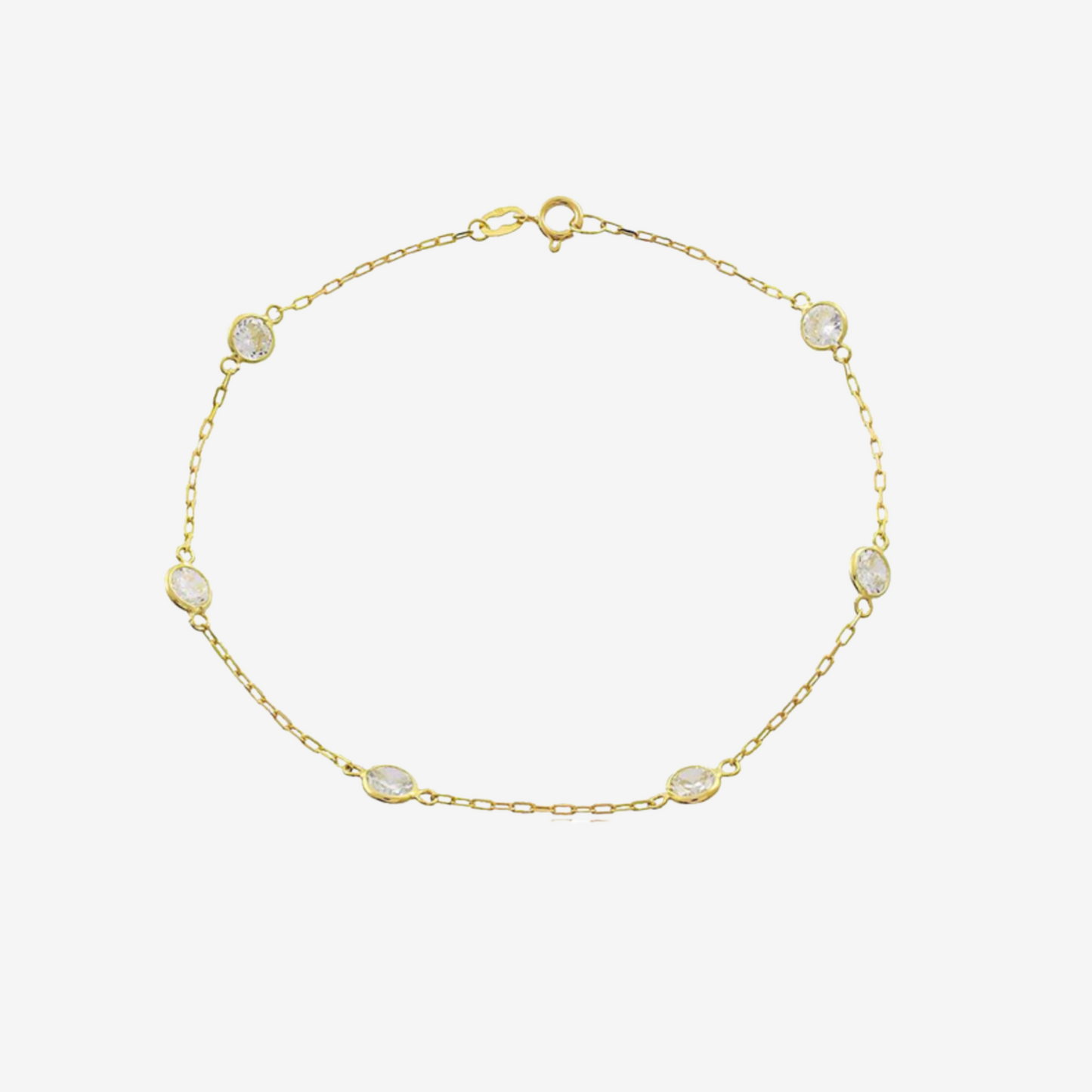 Kids Signature Zirconia Bracelet – 18ct Solid Yellow Gold
