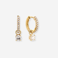 Lab-Grown Diamond Double Front Earrings - 9ct Yellow Gold (Copy)