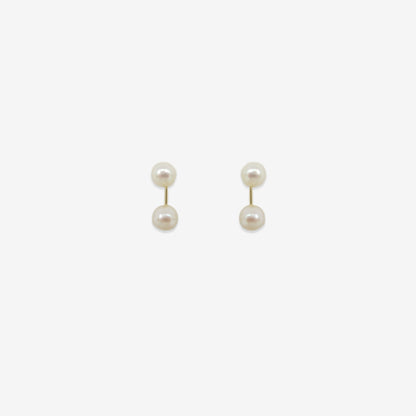 Pendiente de perla natural Grace Kelly en oro amarillo de 18 quilates