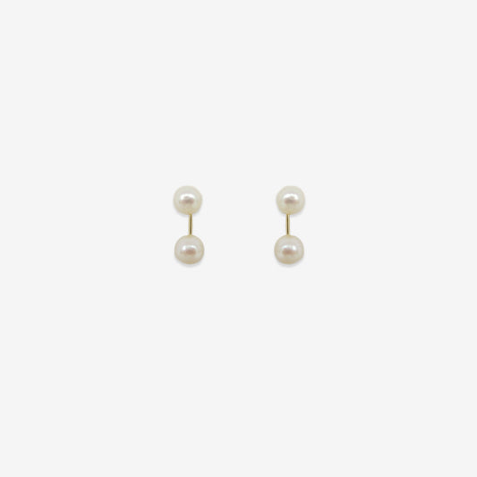 Pendiente de perla natural Grace Kelly en oro amarillo de 18 quilates