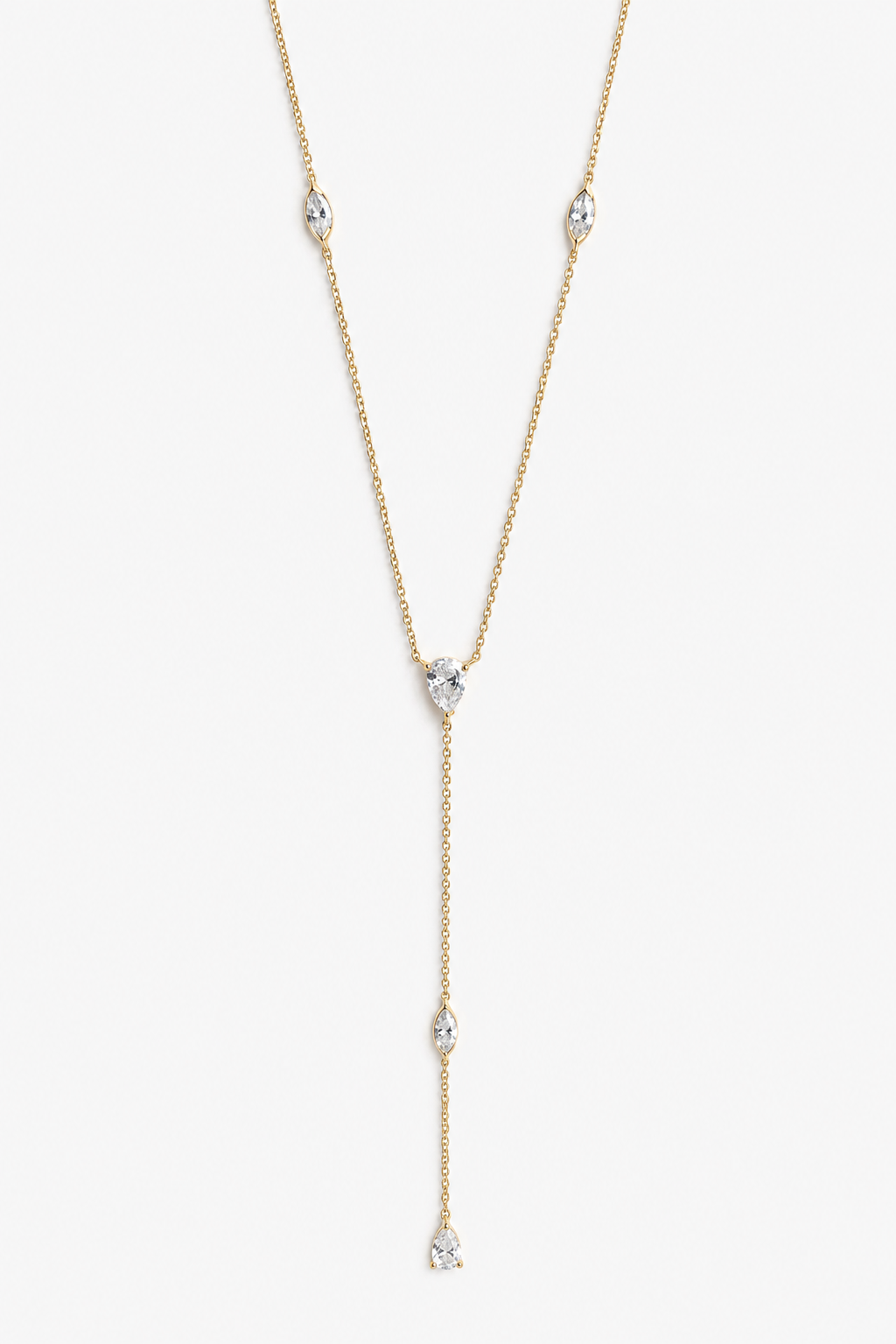 1.10ct Pear cut Lab-grown Diamond Lariat Necklace
