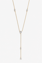 1.10ct Pear cut Lab-grown Diamond Lariat Necklace
