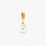 Natural Biwa Pearl Drop Pendant – 18ct Yellow Gold