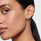 Lab-Grown Diamond Emerald Cut Claw Stud Earrings