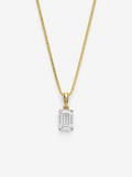 0.70ct Lab-Grown Diamond Emerald Cut Pendant in 10ct Yellow Gold