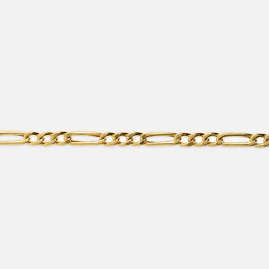 Gold chain on a white background
