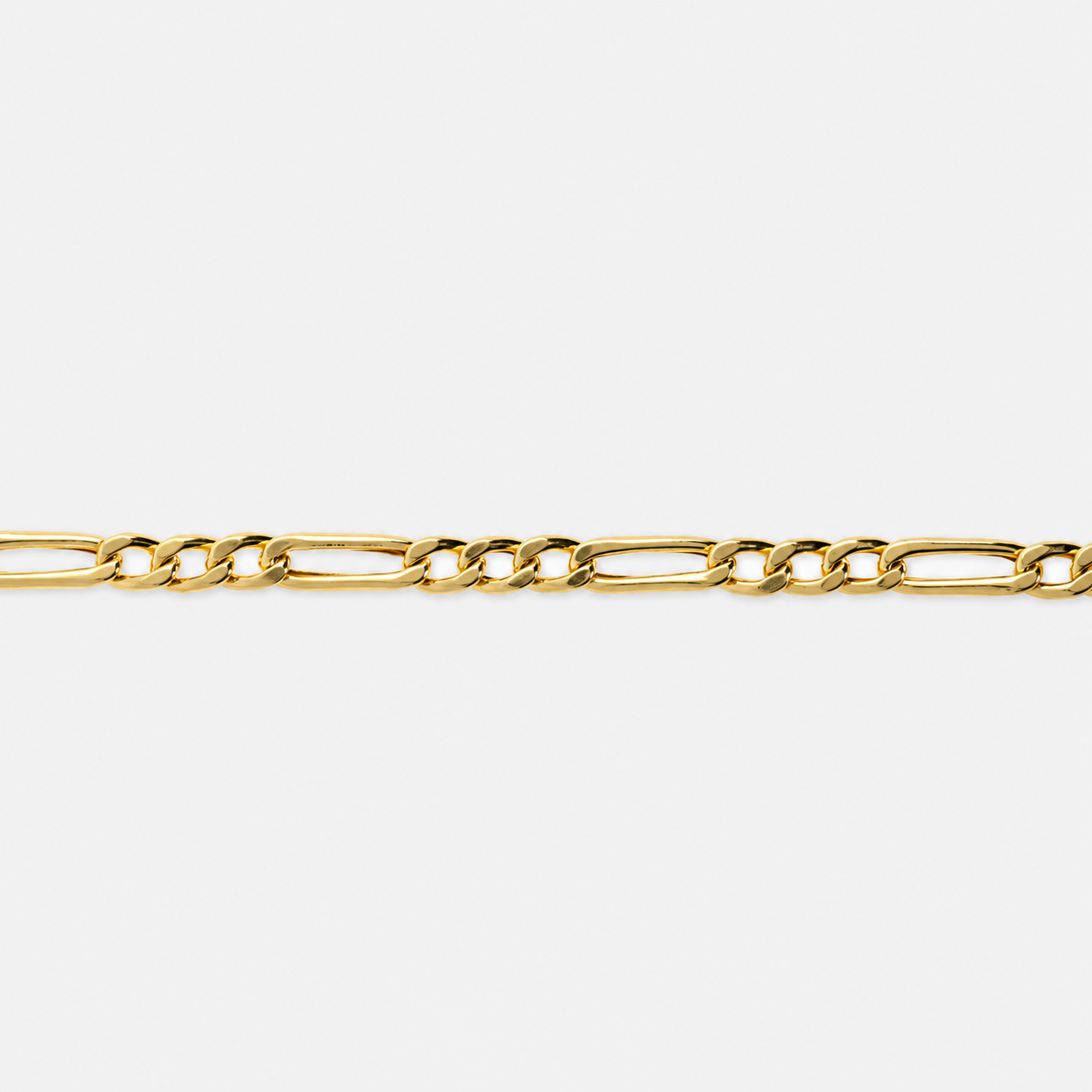 Gold chain on a white background