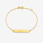 Kids Plate Bracelet – 18ct Solid Yellow Gold