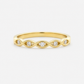 Lab-Grown Diamond Round Cut Ring - 9ct Yellow Gold