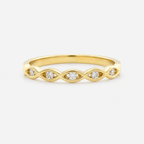 Lab-Grown Diamond Round Cut Ring - 9ct Yellow Gold