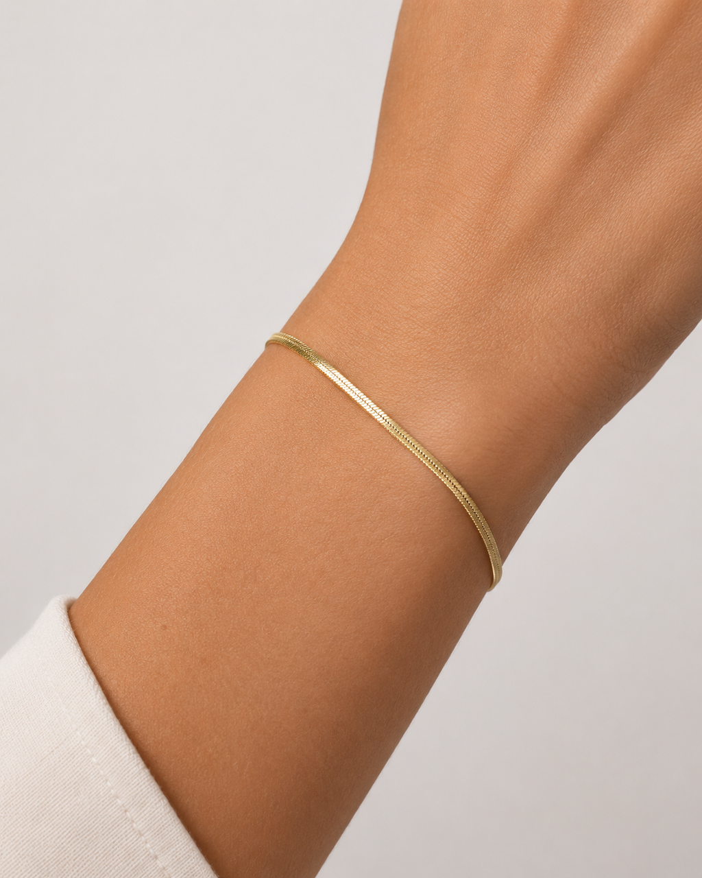 Herringbone Chain Bracelet 19cm - 18ct Solid Gold