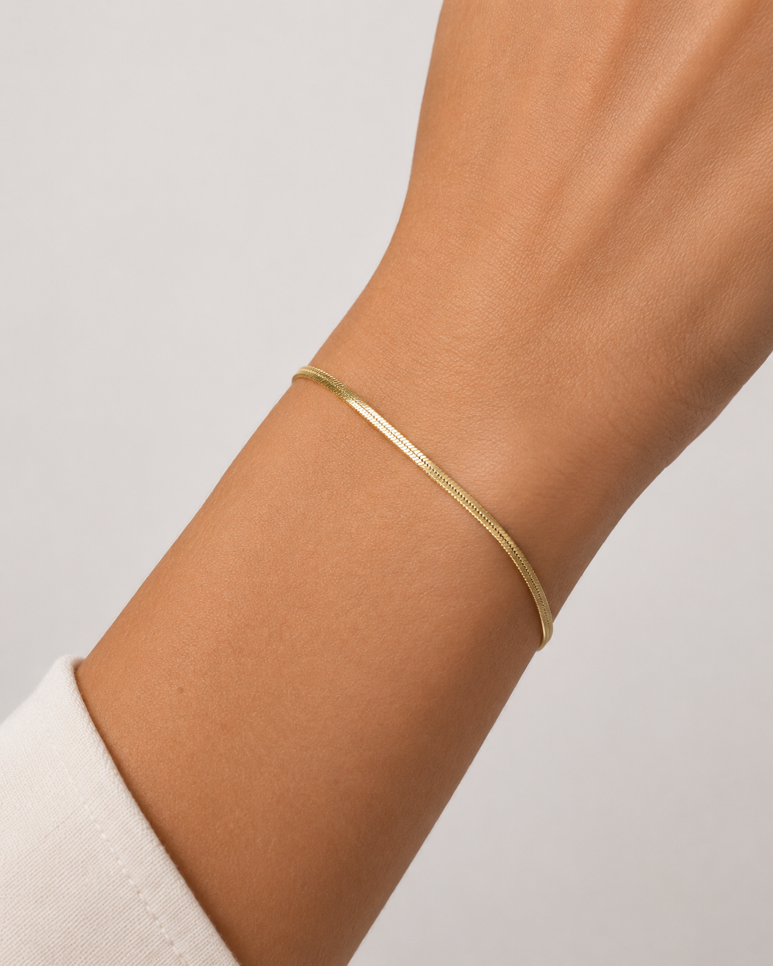 Herringbone Chain Bracelet 19cm - 18ct Solid Gold