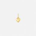 Gold heart-shaped pendant on a white background