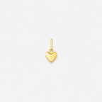 Gold heart-shaped pendant on a white background